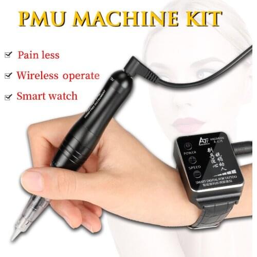 Wireless Permanent Makeup Machine Set Tattoo Intelligent Digital Smart Watch Charging Power Eyebrow Lip Eyeliner Beauty Sets
