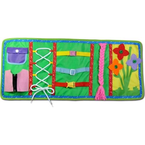 Busy Board Montessori Educational Toys For Baby Preschool Child Dressing/Zipper/Buckle/Button Toy Life Skills Teaching Train New