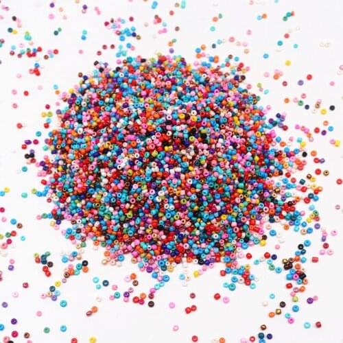2mm Solid Color Opaque Glass Seed Spacer Beads Austria Crystal Round Hole Loose Beads for Kids Jewelry DIY Making Accessories