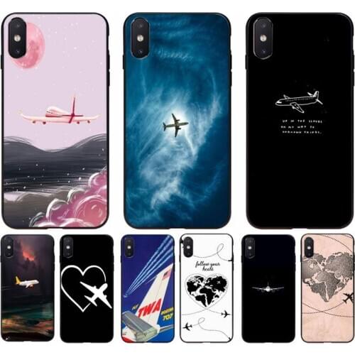 Yinuoda Airplane fly travel in the Sky Phone Case Cover Hull For iPhone 11 8 7 6 6S Plus X XS MAX 5 5S SE 2020 XR 11 pro Cover