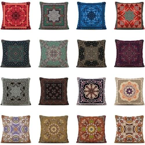 Famous Ethnic Style Decoration Backrest Car Decoration Sleeping Waist Pillow Bedside Cushion Office Pillowcase Sofa Red Cushion