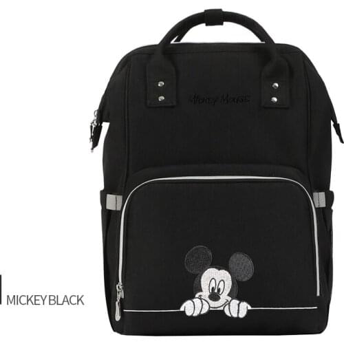 Hot Disney Black Mickey Cartoon Mummy Maternity Nappy Bag Large Capacity Baby Bag Travel Backpack Nursing Baby Care Diaper Bags