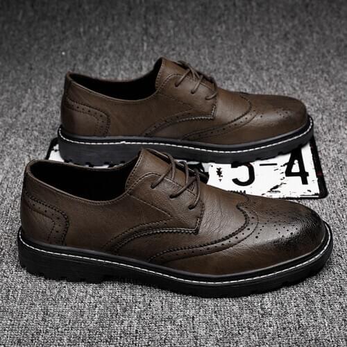 Leather shoes Men Loafers Slip On Business Casual Leather Shoes Classic Soft Moccasins Hombre Breathable Men Shoes Flats 2020