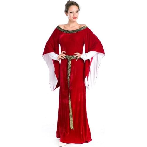 Costume Dress Princess Cosplay Costume Fancy Dress Halloween Clothing Red Outfit Women Girls Party Fantasy Custom