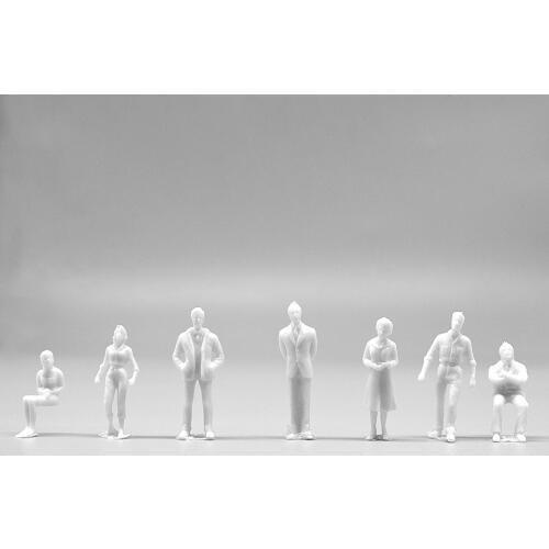 1/50 White people ABS Plastic Mini Toy Building Model Miniature Statue Gift Sand Table Scene Diorama Doll Mannequin Making
