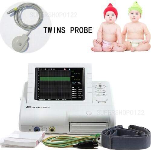 8.0"Fetal/Prenatal Heart Monitor,Fetal doppler Monitor Ultrsound CMS800G FHR TOCO Fetal Movement,with twins probe