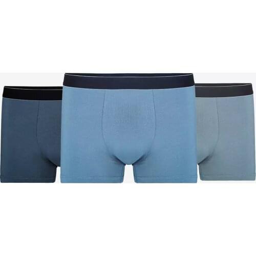Xiaomi Youpin cotton Smith Silver ion 3A antibacterial underwear mens Black / gray blue / fog blue m cool and breathable