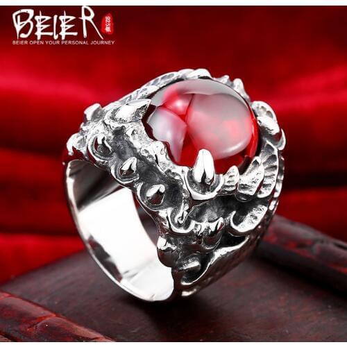 Beier jewelry 2015 fashion fashion shiny Zircon dragon claw man ring BR925D0259