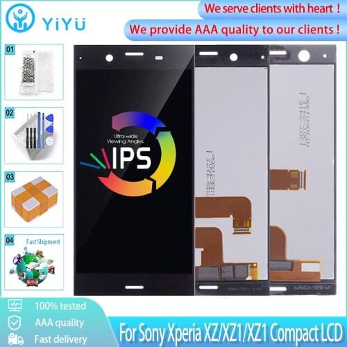 Original For SONY Xperia XZ XZ1 Compact LCD Display Touch Screen Digitizer Assembly Replacement For SONY Xperia XZ1 LCD Display