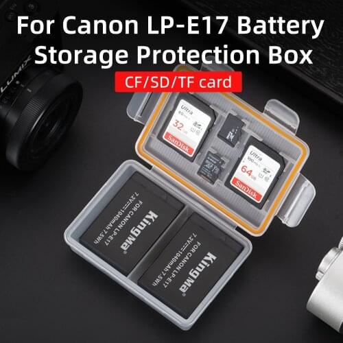 KingMa 10PCS LP-E17 LPE17 Battery Plastic Holder Box Battery Storage Case For Canon EOS RP M3 M5 M6 760D 750D 800D 850D 77D 200D