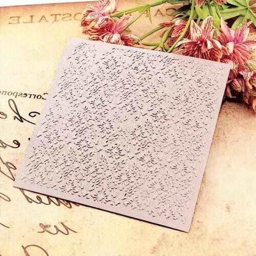 12.8*12.8CM Flower imprint plastic pine template craft card making paper card album wedding decoration Embossing folders
