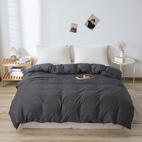 New Black Plaid Pattern Duvet Cover 1pc Quilt Cover Comforter Cover Case Twin Full Queen King Size Adult Kids Bedclothes 1pc