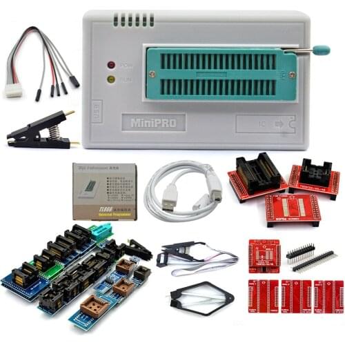 Original V10.9 TL866II Plus Universal Minipro Programmer TL866 Nand Flash AVR PIC Bios USB+28 Adapter Engineering Calculator