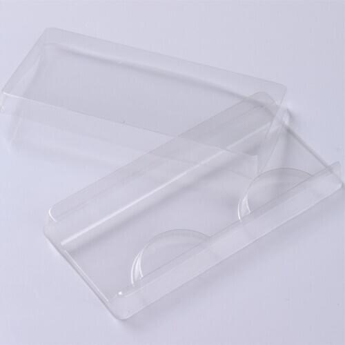 25pcs Transparent False Eyelash Packing Box Eyelash Clear Lid Tray False Eyelashes Travel Storage Case Makeup Storage Organizer
