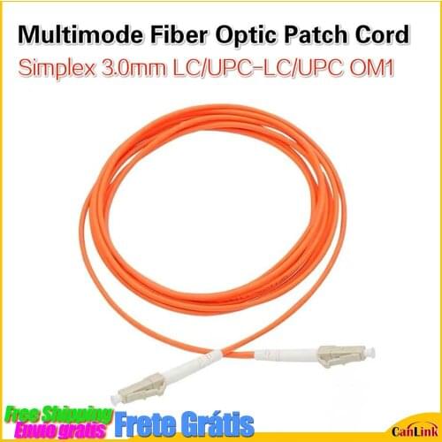 Simplex 3.0mm LC/UPC - LC/UPC OM1 Multimode Fiber Optic Patch Cord 5pcs/lot 1M 2M 3M 5M 10M 15M MM LC UPC to LC UPC Jumper