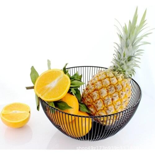 Nordic Fruit Plate Creative Living Room Coffee Table Home European-style Drain Fruit Basket Simple Modern Iron Snacks Dried Pot