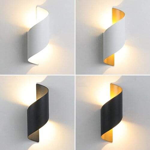 Modern IP65 LED Wall Lamp Outdoor Waterproof Garden Wall Light Lighting Sconce Aluminum Indoor Bedside Bedroom Corridor Decor