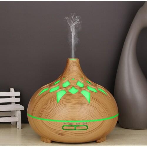 USB Electric Air Humidifier Mini Wood Grain Aroma Diffuser Essential Oil Aromatherapy Cool Mist Maker With LED Use For Home