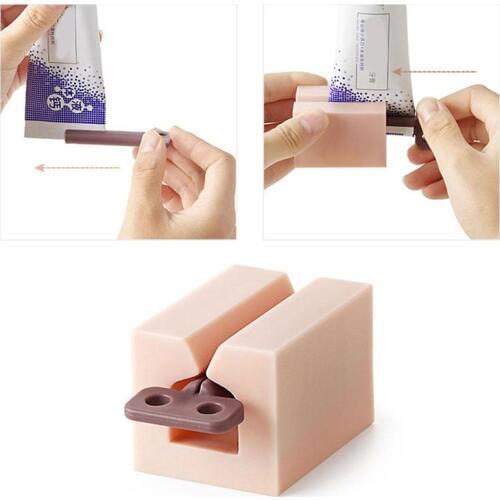 Rolling Tube Toothpaste Squeezer Toothpaste Easy Dispenser Seat Holder Stand Squeezing Dispenser Home Bathroom Accessories