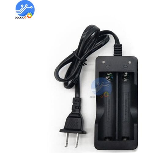 2slots Smart Charging Li-ion Rechargeable 18650 lithium Battery Dual Charger Input AC100-240V Output 4.2V Fast Charging