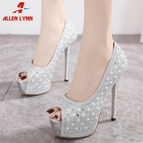 Brand New Fashion womens Pumps Peep Toe Thin Super High Heels Slip On Elegant Concise Female Pumps Platform Sexy Party Shoes