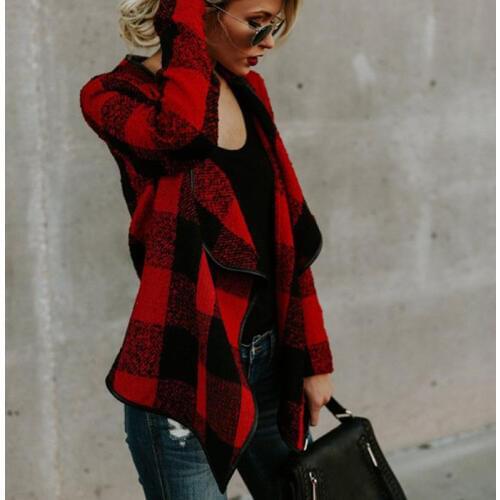 Weweya Harajuk Winter Coat Long Sleeve Women Cardigan Plaid Female Elegant Knitted Outerwear Sweater High Quality Woman Clothing