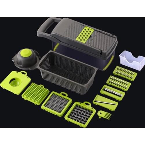 1Set Vegetable Fruit Slicer Grater Cutter Peeler Multifunctional Potato Peeler Carrot Grater Drain Basket Kitchen Tool