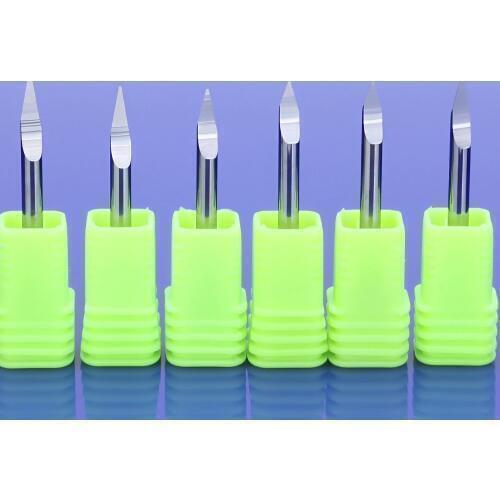 1pcs 3A TOP Quality 3.175mm CNC Router bit Precision grinding V Shape Carbide PCB Engraving Bits milling Cutter