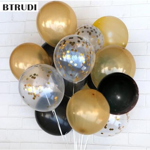 BTRUDI 50pcs 12inch confetti balloon Sequin latex balloon suit for wedding birthday Valentine' theme party Decoration supplies