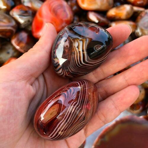 2 pieces natural agate Silk agate palm stone natural crystal agate specimen from madagascar healing crystals stones and crystals