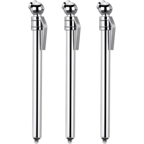 3Pcs Metal Pencil Tire Pressure Gauge 5-50 PSI Universal for Car Motorcycle Bicycle