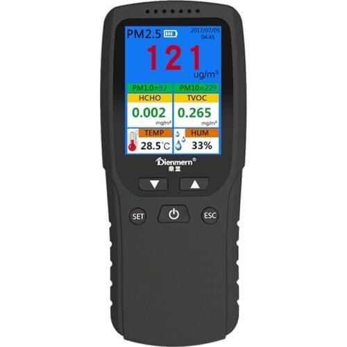 9 in 1 Air Quality Monitor Indoor Outdoor PM2.5, PM1.0, PM10, HCHO, Detector Tester Temperature and Humidity Sensor
