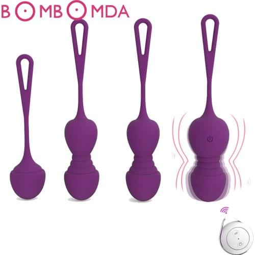 Safe Silicone Smart Ball Vibrators Kegel Ball Ben Wa Ball Vagina Tighten Exercise Vibrating Egg Sex Toys for Women Vaginal
