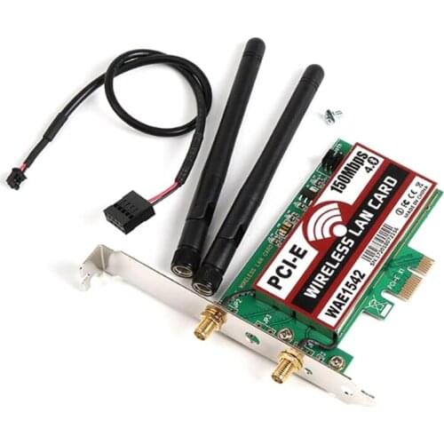 Bluetooth 4.0 Wireless 50M PCI-E PCI Express Card WIFI Network LAN Ethernet NIC 150Mbps