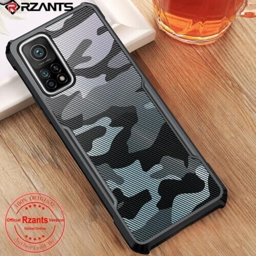 For Xiaomi Mi 10T Pro Case Camouflage Acrylic PC+TPU Shockproof Airbags Armor Back Cover Case For Mi 10T чехол Rzants