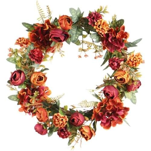 Home Decor Thanksgiving Wreaths Front Door Decoration Garland Festival Party Door Window Ornaments Dropship