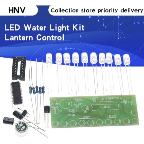 Voice activated LED Water Light Kit CD4017 Lantern Control Fun Electronic Production Teaching Training Diy Electronic Kit Module