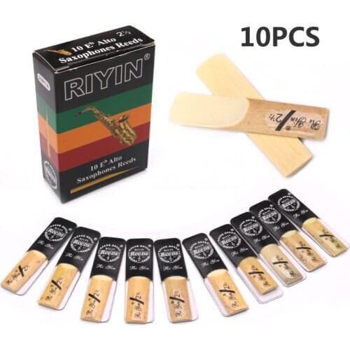 Hot New 10pcs Eb Alto Saxophone Reeds Strength 2.5 Sax Woodwind Instrument Y1QE