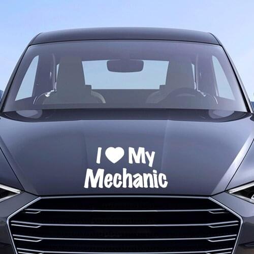 Personality I Love My Mechanic Car Stickers Interesting Reflective Car Stickers Decals Good Quality Waterproof Sun Protection
