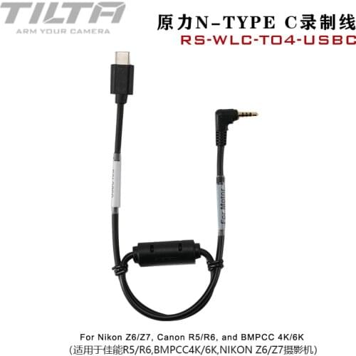 Tilta RS-WLC-T04-USBC Nucleus-Nano Run/Stop Cable for Nikon Z6/Z7, Canon R5/R6, BMPCC 4K/6K/ 6K Pro, and Canon C70