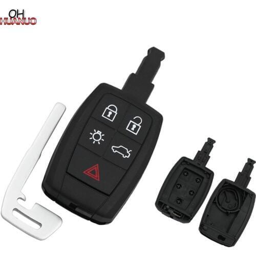 5 Buttons Key Blank Fob Key Remote Shell 4+1 Button for Volvo XC90 C70 S60 D5 V50 With Insert Key Blade