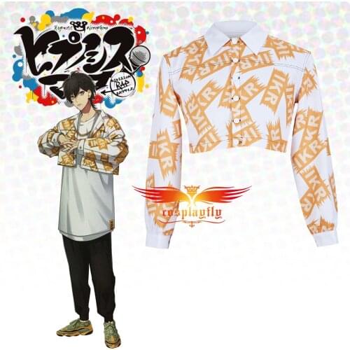 Anime Voice Actor Division Rap Battle Yamada Saburo Cosplay Costume Adult Men Sexy Mini Jacket Printed Short Coat Halloween