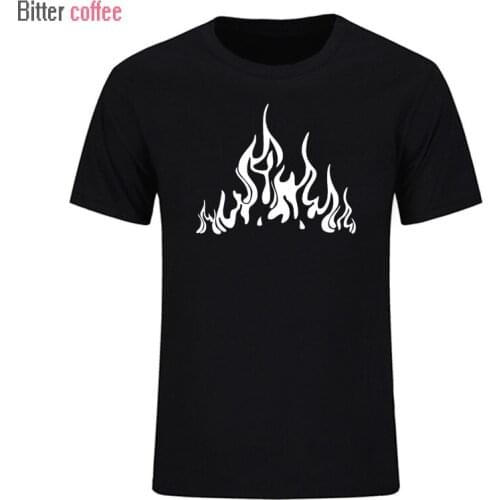 Men Trend T-shirt Fire Flame Printing Shirt Short Sleeves TShirt Men Sweatshirts Summer Tee shirt Boyfriend Tshirt Free Shipping
