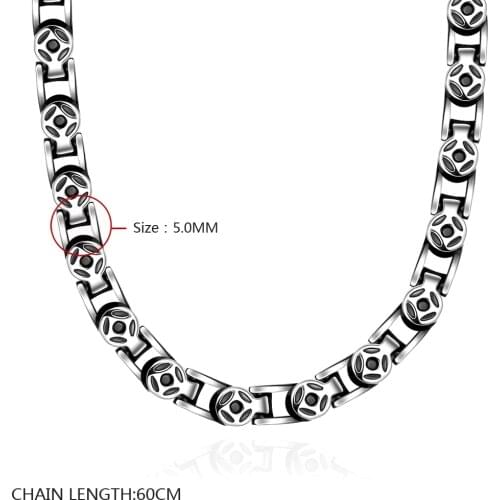 Europe and the United States sales fashion simple models 24-60MM mens necklace N060 high-quality jewelry N925 Silver color