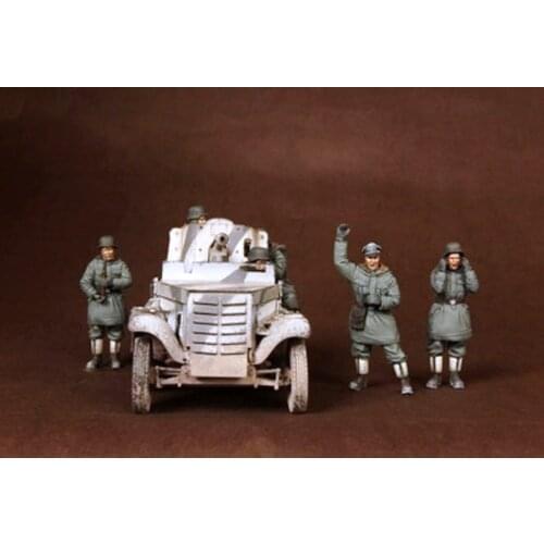 Resin German soldiers 5 people Resin model kit 1:35 Resin sand table model