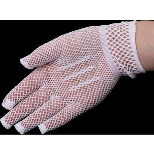 KLV Girls Gloves Princess Mesh Accessories Hollow Bow Knot Prom For Kids Bride