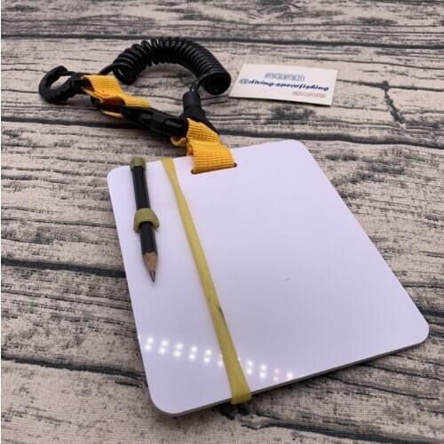 Underwater Writing Slate Diving Wordpad Gear Board With Swivel Clip And Pencil For Water Sports Diving Swimming Pool Accessories