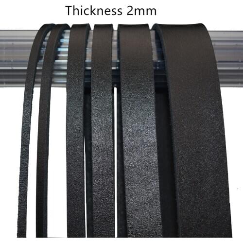 Cowhide Strip Cowhide Rope 2mm Thick Black Double-Sided Light Cowhide Head Layer Pure Cowhide Bracelet Necklace Accessories