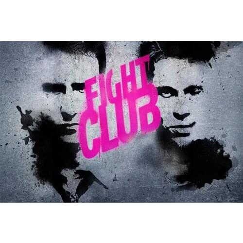 Custom Fight Club Poster Fight Club Wallpaper Brad Pitt Office Wall Sticker Office Mural Edward Norton Decals Home Decoration