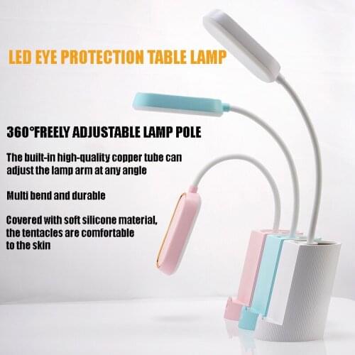 LED Intelligent Learning Folding Table Lamp USB Creative Bedroom Desktop Reading Charging Flexible Portable Eye Protection Lamp